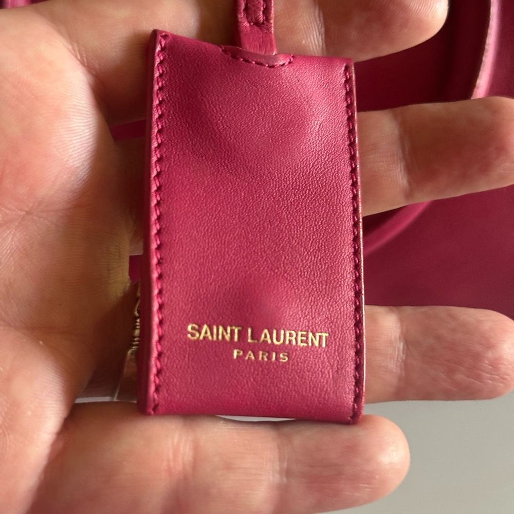 Saint Laurent Red Satchel with Gold Hardware - Picture 7 of 11